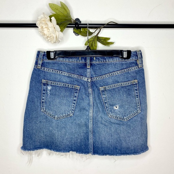 We the Free (Free People) Distressed Denim Skirt - Picture 3 of 5